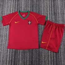 2006 Portugal Home Retro Kids Soccer Jersey