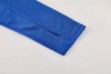 2024 AD Blue Half Pull Tracksuit 
