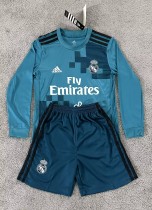 2017-2018 RMA Third Long sleeves Retro Kids Soccer Jersey