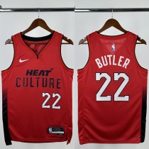 24-25 HEAT BUTLER #22 Red City Edition Top Quality Hot Pressing NBA Jersey (V领) 24-25 HEAT BUTLER #22 Red City Edition Top Quality Hot Pressing NBA Jersey (V领)