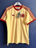 2024 Colombia Yellow Casual Retro Edition T-Shirts (High Quality)