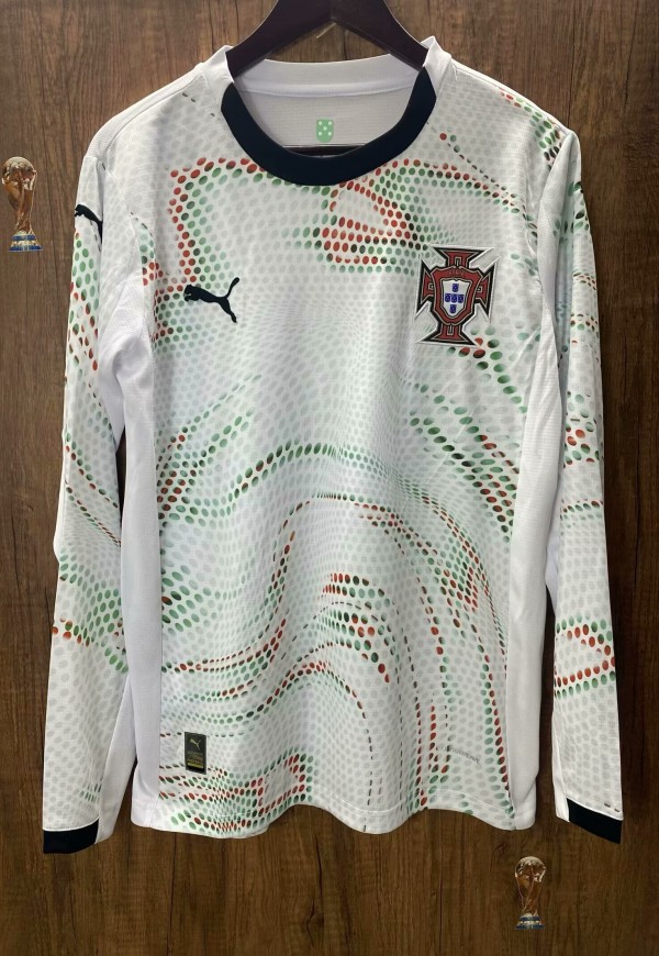 25-26 Portugal Away Long Sleeve Soccer Jersey (长袖)
