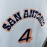 24-25 SA Spurs FOX #4 Light blue City Edition Top Quality Hot Pressing NBA Jersey