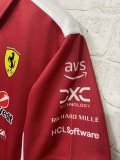 2025 F1 Ferrari New Pattern Short Sleeve Racing Suit (有领)