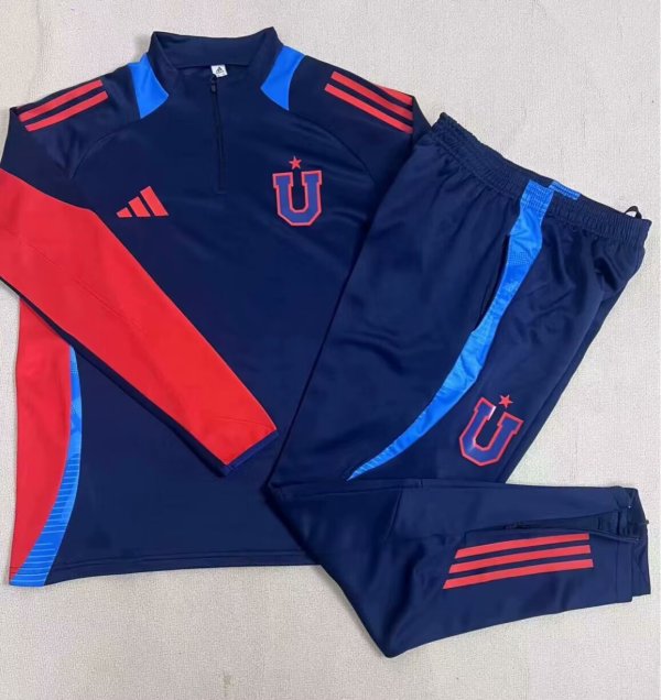 25-26 Universidad De Chile High Quality Half Pull Tracksuit