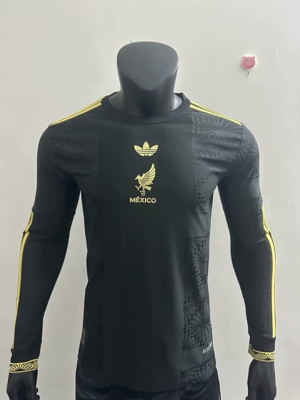 25-26 Mexico Black Special Edition Long sleeves Player Vesion Soccer Jersey
