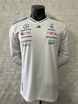 2025 F1 Benz New Pattern Long Sleeve Racing Suit 长袖