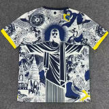 25-26 Brazil Cyan Special Edition Training shirts (黄袖边)