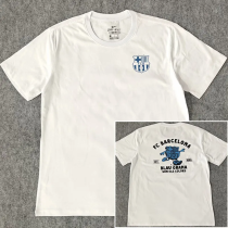 25-26 BAR White High Quality Casual T-Shirt #圆领蓝标 25-26 BAR White High Quality Casual T-Shirt #圆领蓝标
