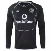 2000-2002 Man Utd Away Black long sleeve Retro soccer jersey 2000-2002 Man Utd Away Black long sleeve Retro soccer jersey