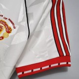 1991-1992 Man Utd Away White Retro Soccer Jersey