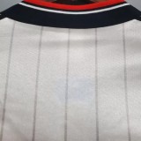 1983 Man Utd Away White Retro Soccer Jersey