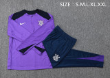 24-25 Corinthians High Quality Half Pull Tracksuit