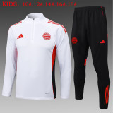 25-26 Bayern High Quality Kids Half Pull Tracksuit