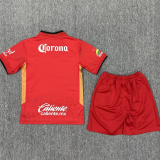 25-26 Toluca Home Kids Soccer Jersey 1:1 Thai Quality