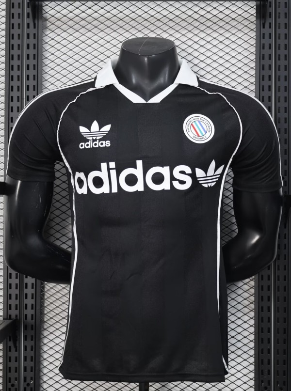 2025 AD Black Player Version Polo Short Sleeve 1:1 Thai Quality