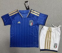 25-26 Italy Home Fans Kids Soccer Jersey 1:1 Thai Quality