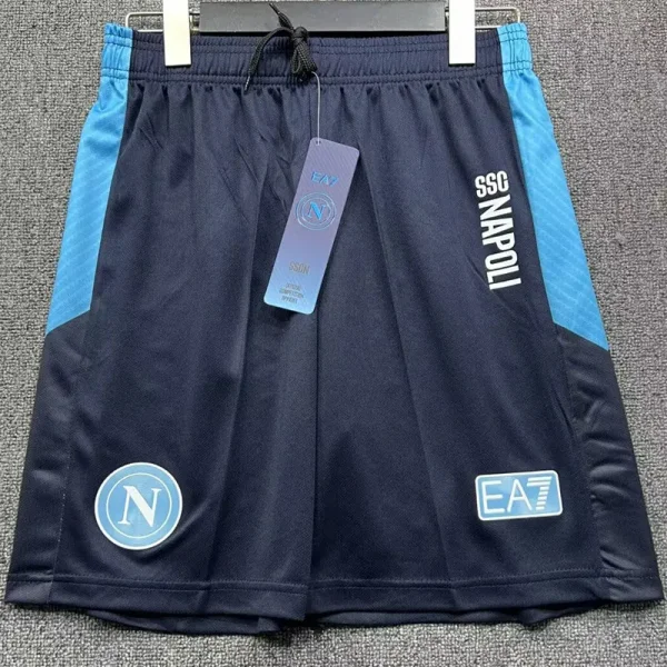 25-26 Napoli Black Blue Shorts Pants 1:1 Thai Quality