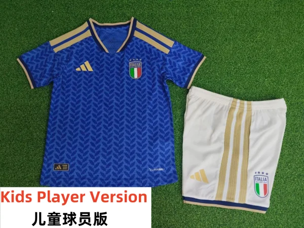 25-26 Italy Home Player Version Kids Soccer Jersey (球员童装)