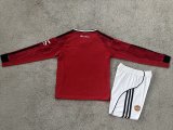 25-26 Man Utd Home Long Sleeve Kids Soccer Jersey（长袖）