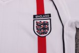 2002 England Home Kids Retro Soccer Jersey