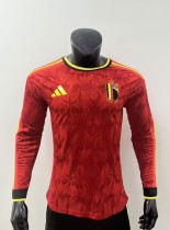 25-26 Belgium Home Long sleeves Player Version Soccer Jersey 25-26 Belgium Home Long sleeves Player Version Soccer Jersey