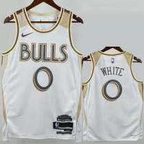 24-25 BULLS WHITE #0 White City Edition Top Quality Hot Pressing NBA Jersey 24-25 BULLS WHITE #0 White City Edition Top Quality Hot Pressing NBA Jersey