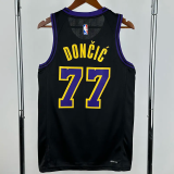 23-24 LAKERS DONCIC #77 Black City Edition Top Quality Hot Pressing NBA Jersey