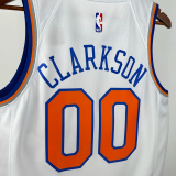 22-23 KNICKS CLARKSON #00 White Top Quality Hot Pressing NBA Jersey