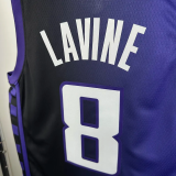 23-24 Kings LAVINE #8 Purple Top Quality Hot Pressing NBA Jersey (Trapeze Edition)飞人版