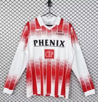 1991-1992 AS Cannes Home Retro Long Sleeve Soccer Jersey 1991-1992 AS Cannes Home Retro Long Sleeve Soccer Jersey