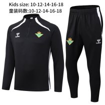 25-26 Real Betis High Quality Kids Half Pull Tracksuit