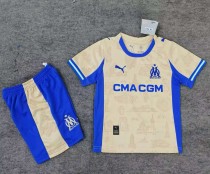 25-26 Marseille Fourth Kids Soccer Jersey