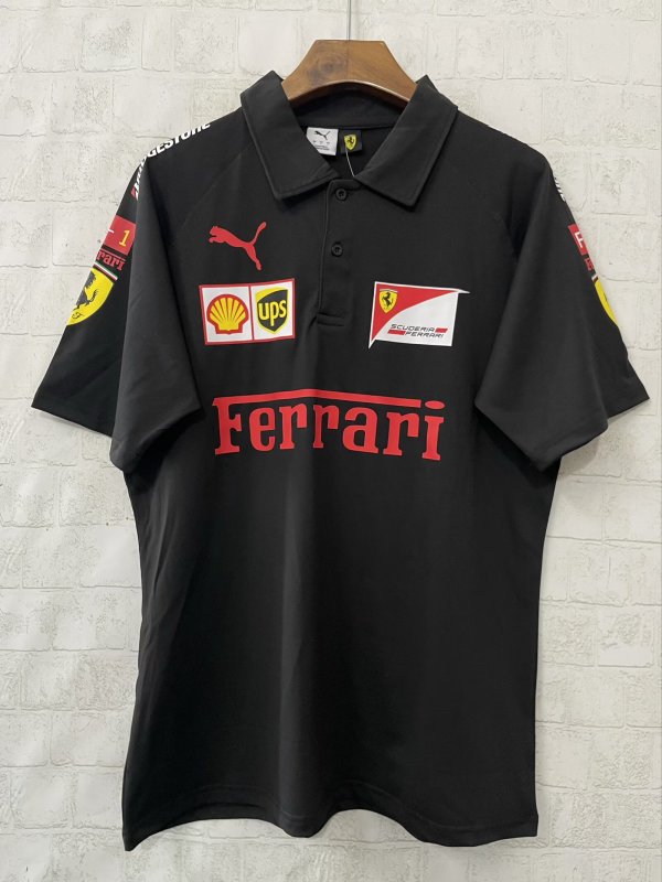2025 F1 Ferrari New Pattern Black Short Sleeve Racing Suit
