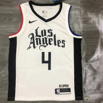 Los Angeles Clippers 20赛季快船队 拉丁文 白色 4号 朗多