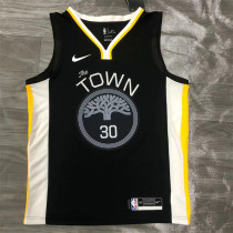 Golden State Warriors 19赛季勇士队 黑色V领城市版 30号 库里