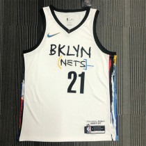 Brooklyn Nets 篮网队 涂鸦（白色） 21号 阿尔德里奇