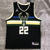 Milwaukee Bucks 21赛季雄鹿队Jordan 主题版球衣 22号 米德尔顿