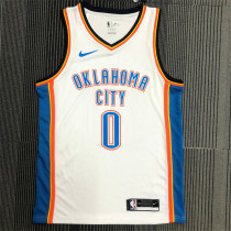 Oklahoma City Thunder 雷霆队 白色 0号 威少