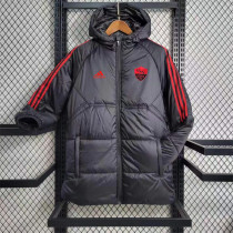 23-24 AS Roma (black) cotton-padded clothes Soccer Jacket