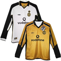 Long sleeve 01-02 Manchester United (2 sides 100 Years Souvenir Edition) Retro Jersey Thailand Quality