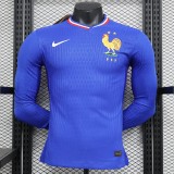 Long sleeve 2024 France home Player Version Thailand Quality