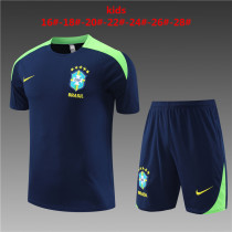 Kids kit 2024 Brazil (Training clothes) Thailand Quality