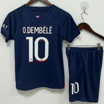 Kids kit 23-24 Paris Saint-Germain home (O.DEMBELE 10#) Thailand Quality
