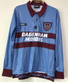 Long sleeve 95-97 West Ham United Away Retro Jersey Thailand Quality
