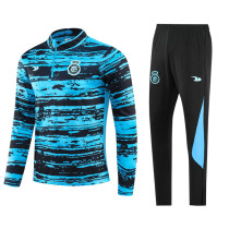 23-24 Al-Nassr FC (blue-black) Adult Sweater tracksuit set
