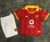 Kids kit 23-24 AS Roma Fourth Away Thailand Quality