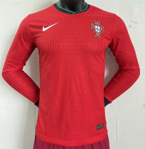 Long sleeve 2024 Portugal home Player Version Thailand Quality