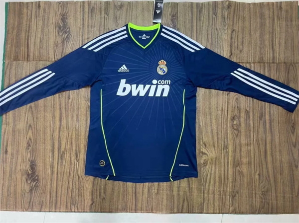 Long sleeve 10-11 Real Madrid Away Retro Jersey Thailand Quality