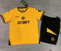 Kids kit 24-25 Wolverhampton Wanderers home Thailand Quality